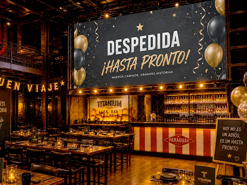 Grupo celebrando una despedida en Titanium Arena